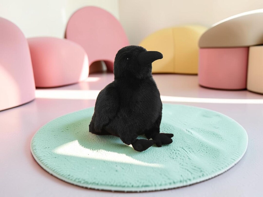 Realistic Crow Plush Toy | Lifelike Raven Stuffed Bird | Gothic Decor ...