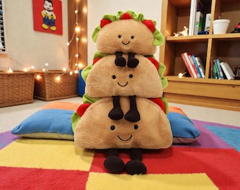 Cartoon Taco Plush Toy | Soft Stuffed Animal Cuddle Buddy