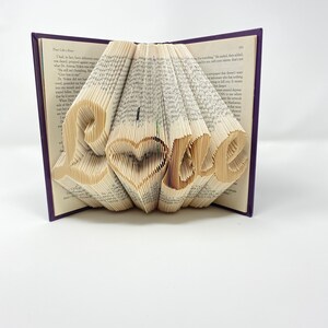 Love with hollow heart folded book