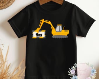 Personalized Excavator Shirt | Custom Name Construction Tee