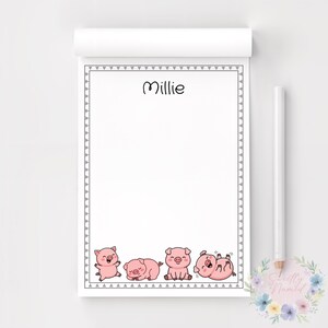Personalized Notepad | Farm Animal Writing Pad | Custom Name Stationery