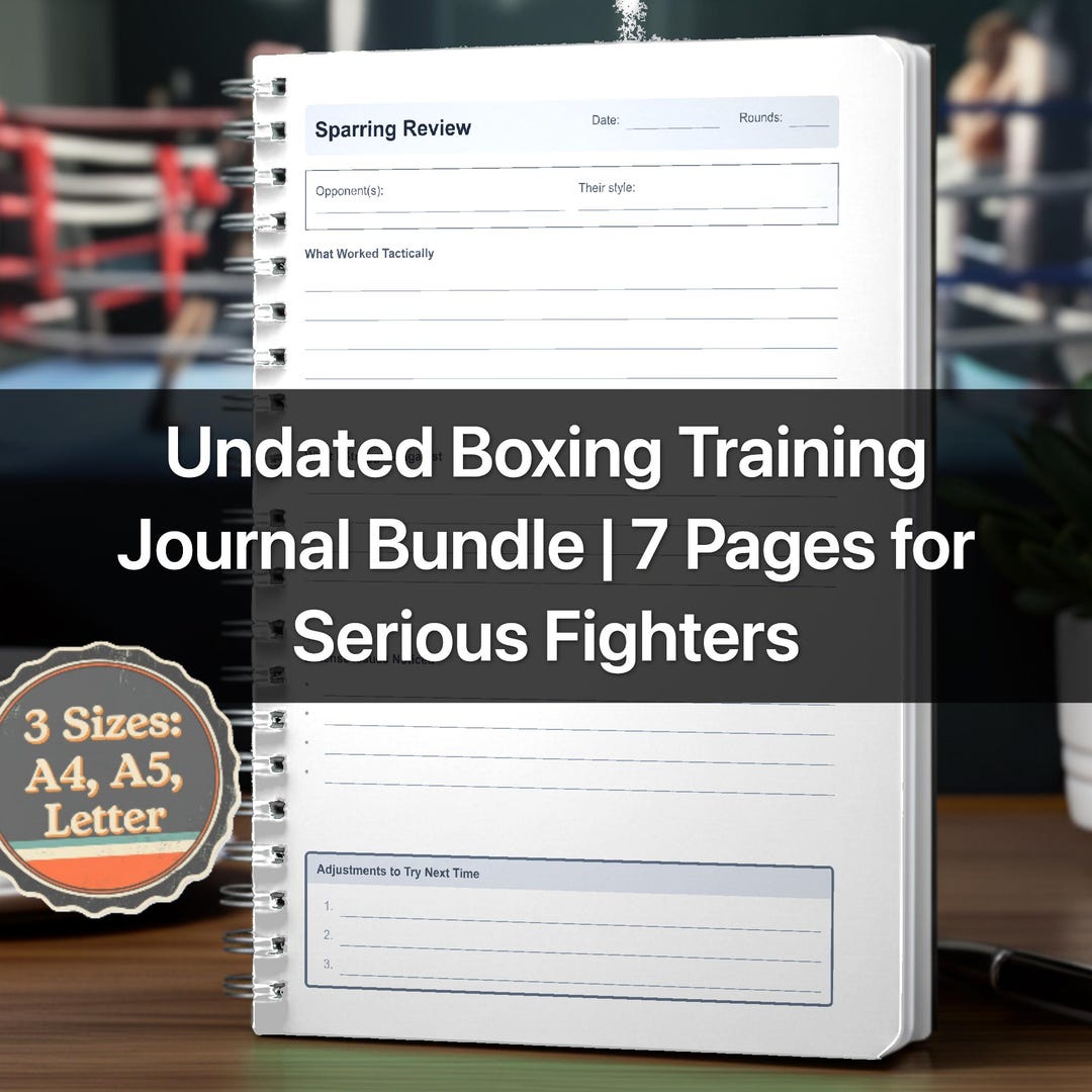Printable Boxing Training Journal | Undated | for Beginners & Serious ...