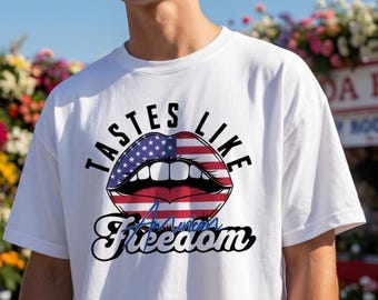 Maglietta patriottica Comfort Colors, maglietta "American Freedom 4th of July" per il 250° anniversario.