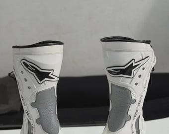 Laarzen Alpinestars Supertech R - wit en zwart - professionele motorracekleding