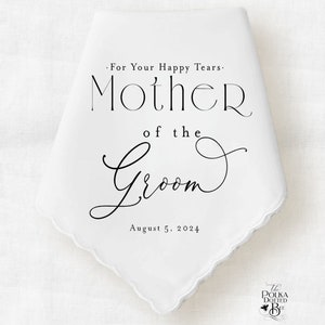 Pañuelo de boda para la madre del novio, regalo personalizado, pañuelo de boda con la fecha de tu boda, regalo para mamá