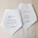 Wedding Handkerchief Gift for Parents, Mother of the Bride Wedding Gift, Father of the Bride Wedding Gift, Gift Set, Personalized Gift 