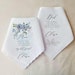 Handkerchief Gift For Mother of the Bride and Father of the Bride, Thank You Gift from the Bride, Blue Floral Cotton Hanky 