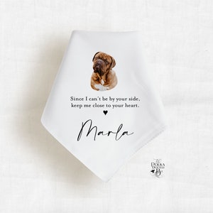 From Your Dog Wedding Handkerchief, Gift for the Bride and Groom from their Dog, Pet Photo Gift for your Wedding Day