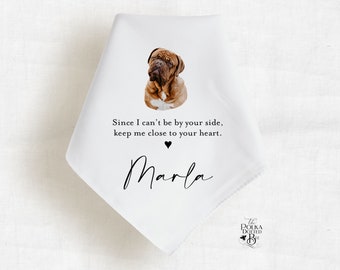 From Your Dog Wedding Handkerchief, Gift for the Bride and Groom from their Dog, Pet Photo Gift for your Wedding Day