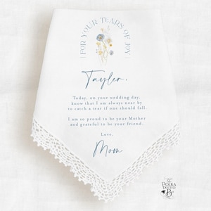 Handkerchief for the Bride from Mom, a Gift to Your Daughter