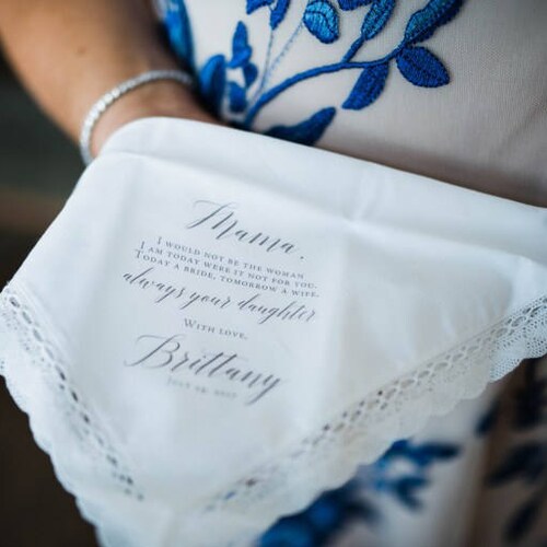 Mother of the Bride Gift From Daughter Wedding Handkerchief - Etsy