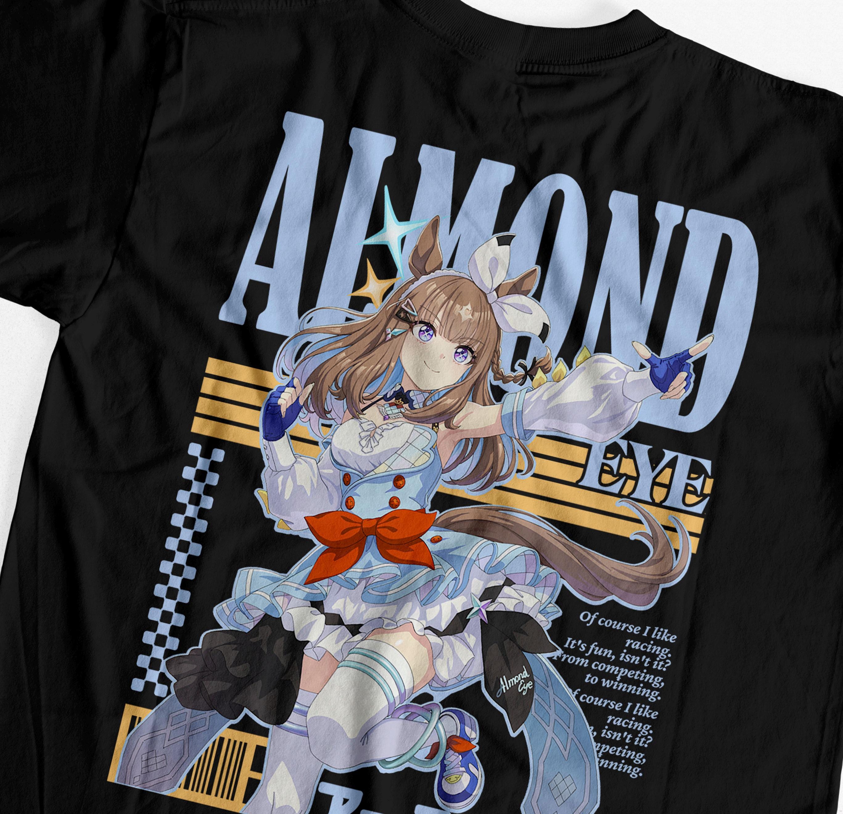アーモンドアイ ウマ娘 Tシャツ：アニメゲームグラフィックTシャツ