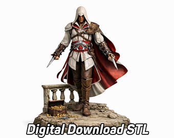 Modelo de podio de asesino encapuchado / Archivo de impresión 3D / Descarga digital STL