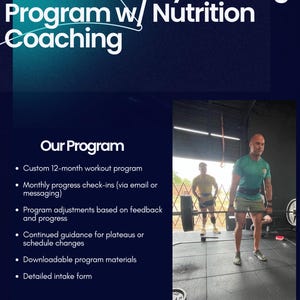 Halfjaarlijks trainingsprogramma met voedingscoaching