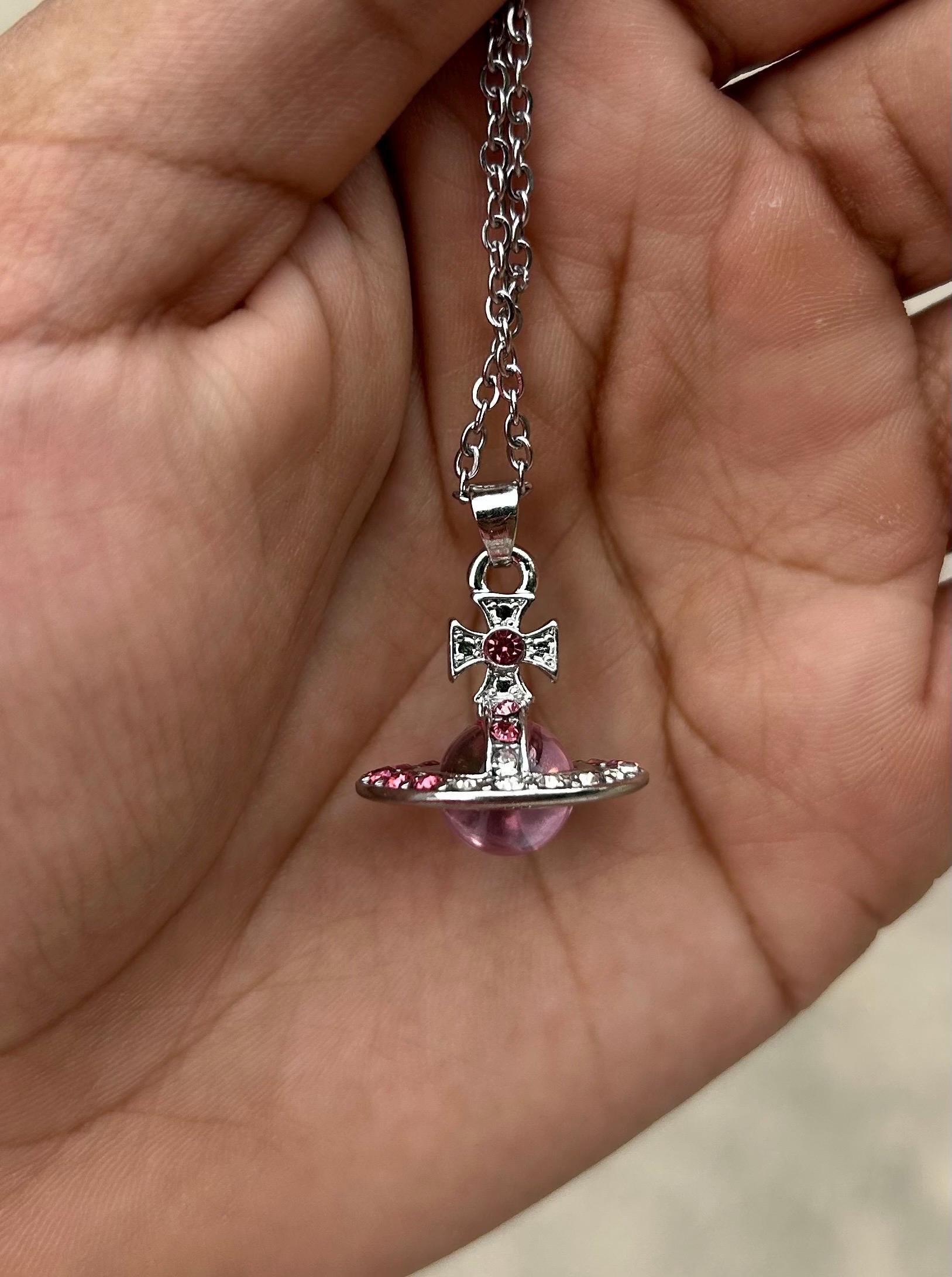 Vivienne westwood pink orb necklace - Etsy 日本