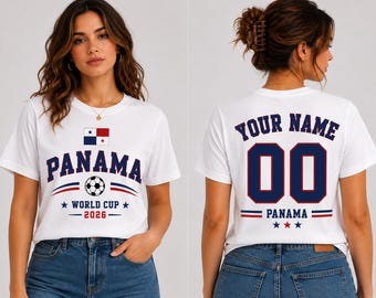 Personalized Panama Soccer Shirt Custom Name And Number, Panama Football Fan Tee 2026, Country Pride Game Day Shirt Gift For Fans