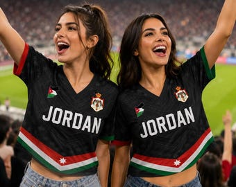 Personalized Jordan Soccer Jersey Shirt, Custom Name Number Jordan Football Fan Tee, Jordan World Cup Supporter Shirt, Jordanian Pride Gift