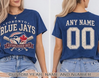 Customized Blue Jays Baseball shirt, Toronto Team Fan Apparel, Vintage Baseball Fan Shirt, Toronto Blue Jays Shirt, Blue Jays Unisex Tee
