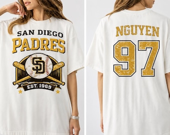 Personalisiertes San Diego Baseball-T-Shirt, Baseball-Shirt, Vintage Baseball-Shirt, Baseball Mutter, San Diego Baseball-Sweatshirt