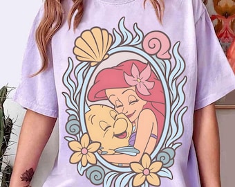 Vintage Ariel And Flounder Atlantica Bestie PNG, Disney Little Mermaid, Disney Princess, Magic Kingdom PNG, Disneyland PNG