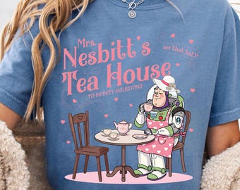 Disney Mrs. Nesbitt Tea Room png, Nesbitt’s Tea House Shirt, Disney Toy Story Buzz Lightyear Shirt, Disneyland Family Matching png
