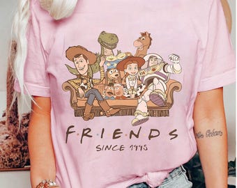 Disney Toy Story png, Damski krótki top w stylu, Buzz Lightyear Woody Jessie Bo Peep Design, Wycieczka z Best Friends 1995, Retro Disney z lat 90. png