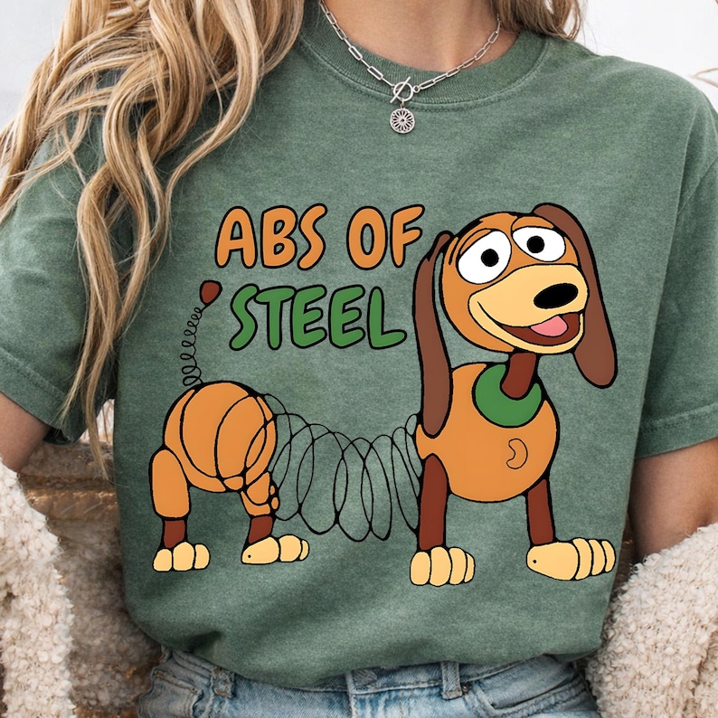 ABS Of Steel Slinky Dog png, Toy Story Funny Shirt, Great Disney Gift Ideas Men Women, Toy Story Slinky Dog Shirt, Funny Disney png. image 1