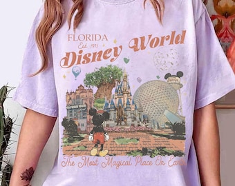 Vintage Mickey Disneyworld Comfort Colors PNG Shirt, Retro Mickey And Friends PNG, Walt Disneyworld Tee, Disney 2026 Trip Disney Vacation