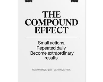 The Compound Effect Rolled Poster | Motivational Quote Typography Wall Art