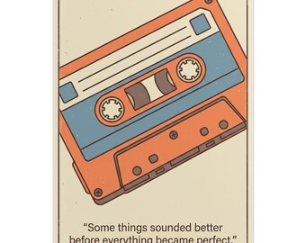 Retro Cassette Tape poster | Rolled Poster, Vintage Music Quote Wall Art