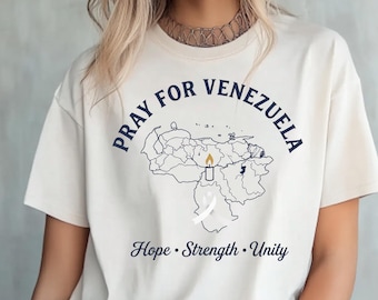 Pray For Venezuela Tshirt Hope Strength Unity Stand With Venezuela Earthquake Relief