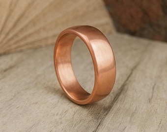 Handmade Pure Copper Band Ring | Rustic Viking Style