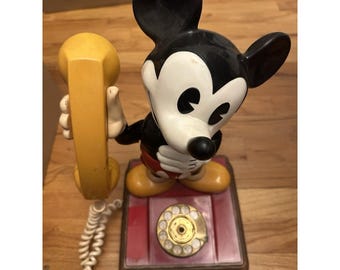 Vintage 1976 The Mickey Mouse Rotary Dial Telephone | American Telecommunication