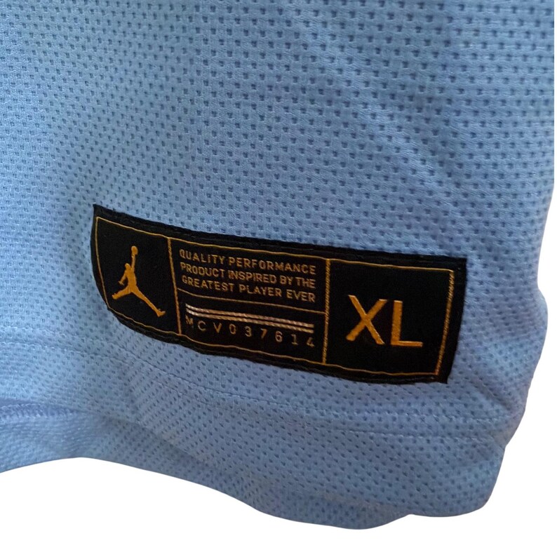 Jordan Brand Basketball Jersey Men XL Blue UNC Davis 40 Argyle Mesh Tar Heels 画像 7