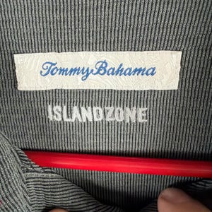Tommy Bahama Polo Shirt Mens Medium Gray IslandZone Emfielder Short Sleeve Adult image 5