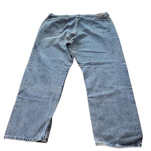 Wrangler Jeans Mens 44x30 Blue Authentic Relaxed Straight Leg 100Cotton 97601VR image 5