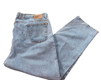 Authentic Superior Jeans Mens 44x30 Light Blue Straight Leg 100% Cotton Denim