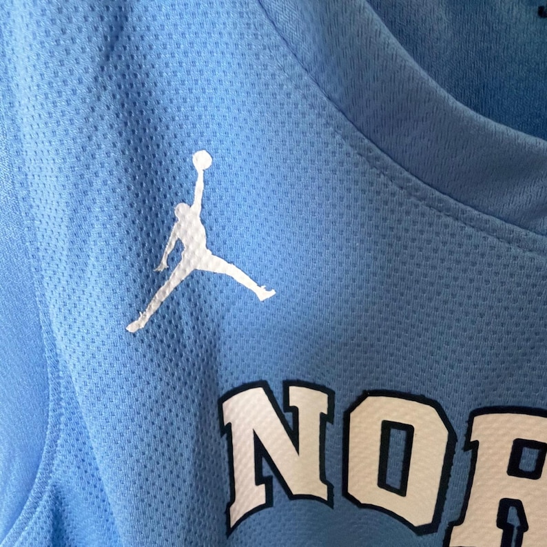 Jordan Brand Basketball Jersey Men XL Blue UNC Davis 40 Argyle Mesh Tar Heels 画像 2