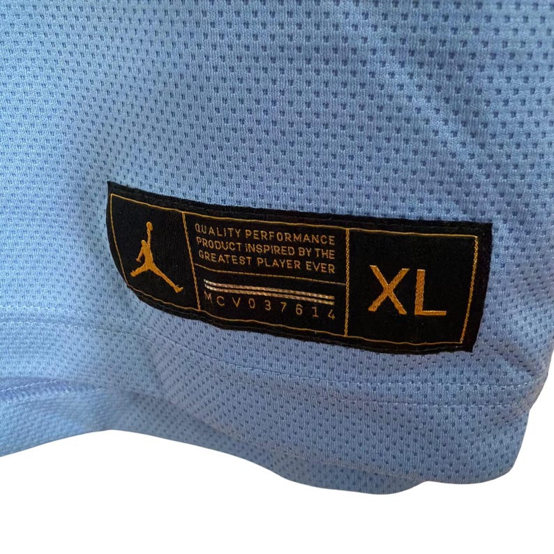 Jordan Brand Basketball Jersey Men XL Blue UNC Davis 40 Argyle Mesh Tar Heels 画像 8