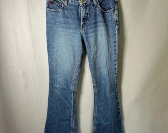 VTG Mudd フレアジーンズ レディース 3 ブルー ミディアムウォッシュ Y2K デニム ハイライズ レトロ