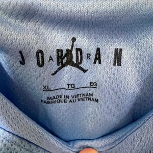 Jordan Brand Basketball Jersey Men XL Blue UNC Davis 40 Argyle Mesh Tar Heels 画像 3