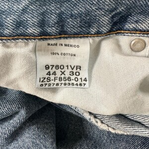 Wrangler Jeans Mens 44x30 Blue Authentic Relaxed Straight Leg 100Cotton 97601VR image 9