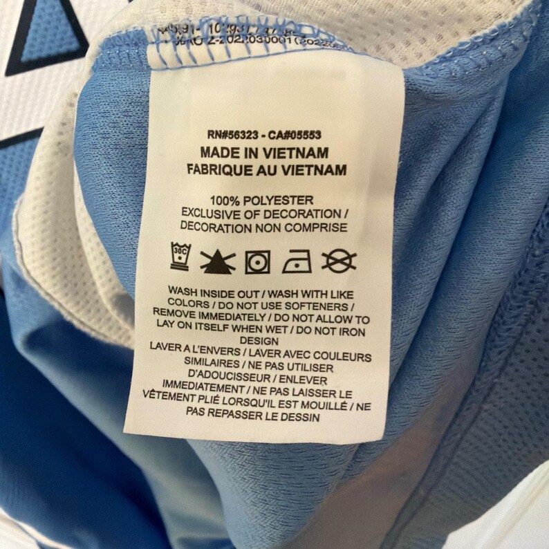Jordan Brand Basketball Jersey Men XL Blue UNC Davis 40 Argyle Mesh Tar Heels 画像 9