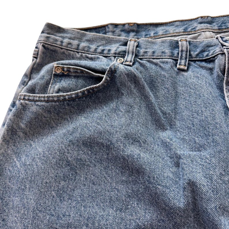 Wrangler Jeans Mens 44x30 Blue Authentic Relaxed Straight Leg 100Cotton 97601VR image 11