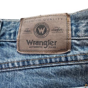 Wrangler Jeans Mens 44x30 Blue Authentic Relaxed Straight Leg 100Cotton 97601VR image 4