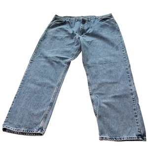 Wrangler Jeans Mens 44x30 Blue Authentic Relaxed Straight Leg 100Cotton 97601VR image 10
