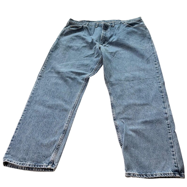 Wrangler Jeans Mens 44x30 Blue Authentic Relaxed Straight Leg 100Cotton 97601VR image 10