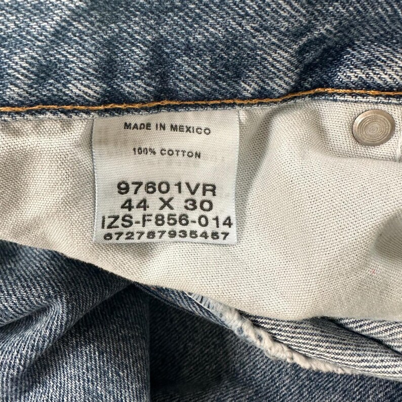 Wrangler Jeans Mens 44x30 Blue Authentic Relaxed Straight Leg 100Cotton 97601VR image 8
