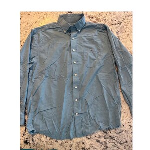 Vineyard Vines Performance Classic Fit Gingham Button Down Shirt Herren L Blau