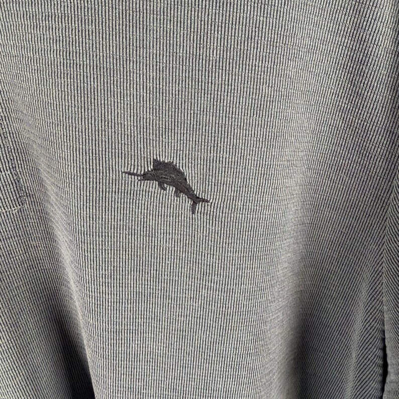 Tommy Bahama Polo Shirt Mens Medium Gray IslandZone Emfielder Short Sleeve Adult image 4